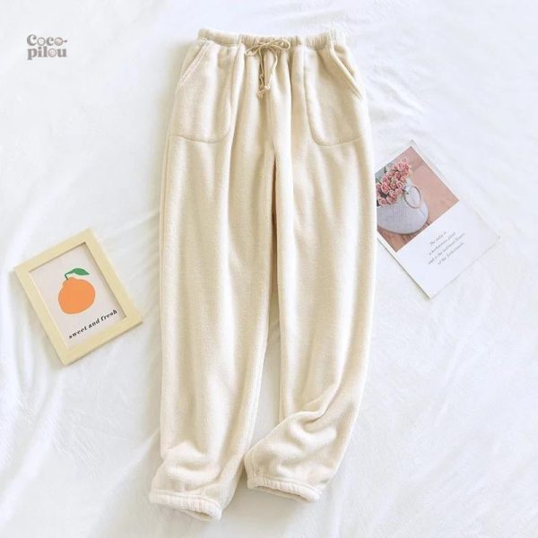 Bas de pyjama en Pilou pour femme, confortable et chaud