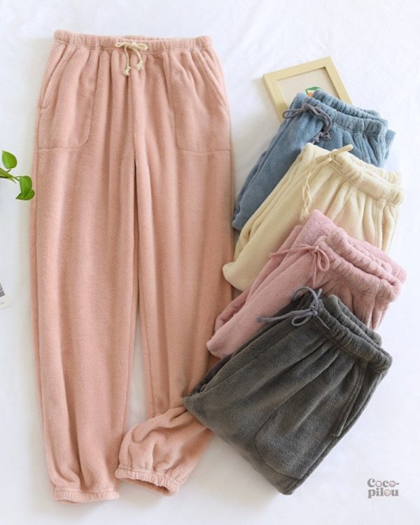 Bas de pyjama femme, confort en Pilou pour l'hiver
