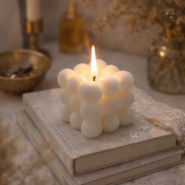 Bougie parfumée pour créer une ambiance relaxante et chaleureuse