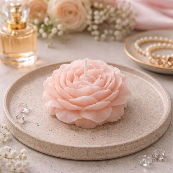Bougie parfumée à la fleur pour une ambiance relaxante