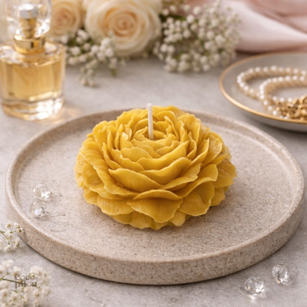 Bougie fleur aromatique, idéale pour le bien-être à la maison