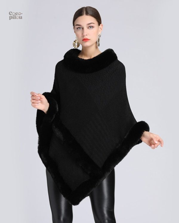 Cape femme Pilou Pilou pour l'hiver, douce et confortable