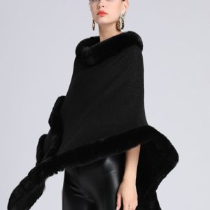 Cape chaude femme hiver, style Pilou Pilou, parfaite pour le froid