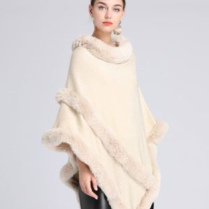 Cape polaire femme confortable et douce pour l'hiver