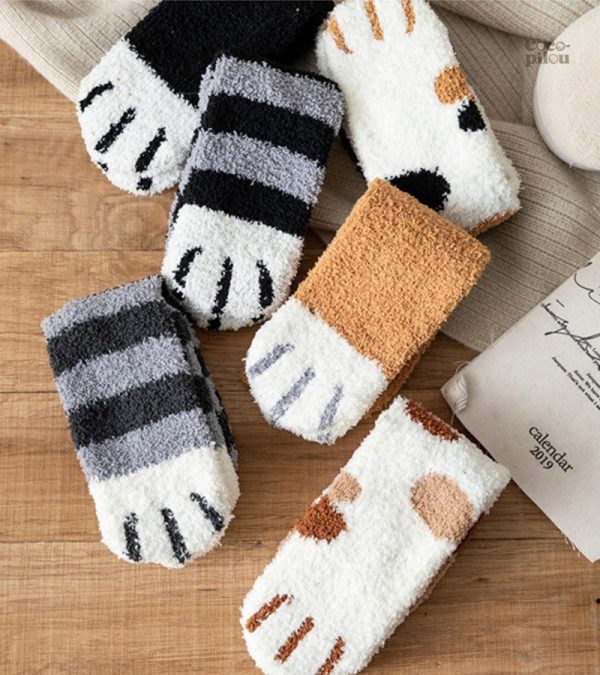 Chaussettes douces en pilou pour un look cosy