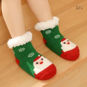 Chaussettes hiver pour bébé en pilou pilou doux et chaud