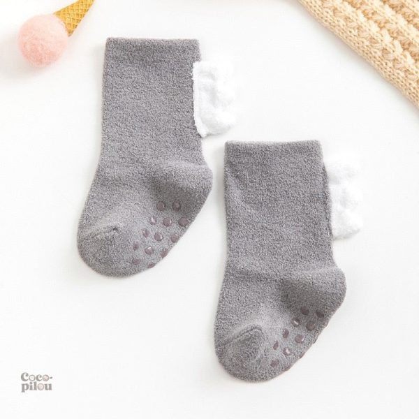 Chaussettes bébé en molleton, protection contre le froid