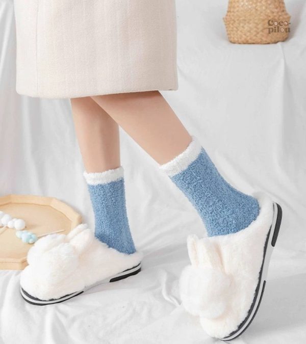 Chaussettes femme confortables en style mouton, tendance