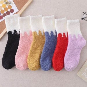 Chaussettes peluche féminines, parfaites pour les journées cocooning