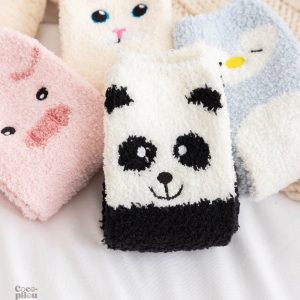 Chaussettes Pilou Pilou avec motif félin, idéal pour l'hiver