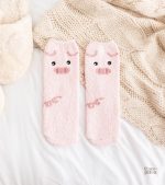 Chaussettes Pilou Pilou cochon pour femme, confort douillet