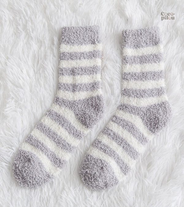 Chaussettes Pilou Pilou gris pour femme, confort et chaleur