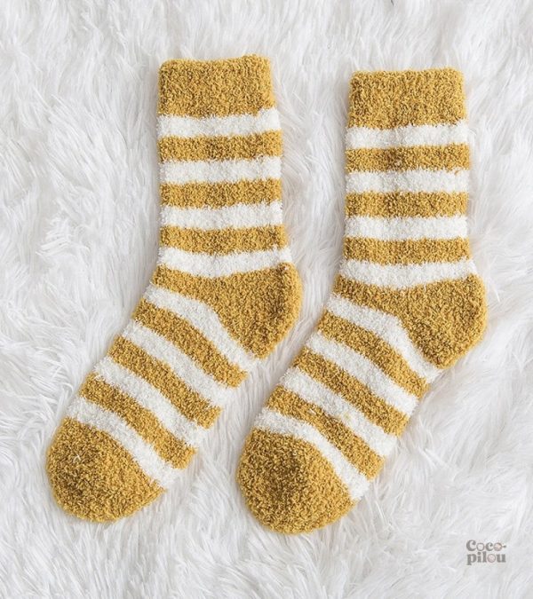 Chaussettes Pilou Pilou jaune pour femme, confort et douceur