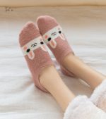 Chaussette rose Pilou Pilou avec motif lapin pour femme