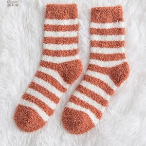 Chaussette Pilou Pilou orange pour femme, douce et confortable