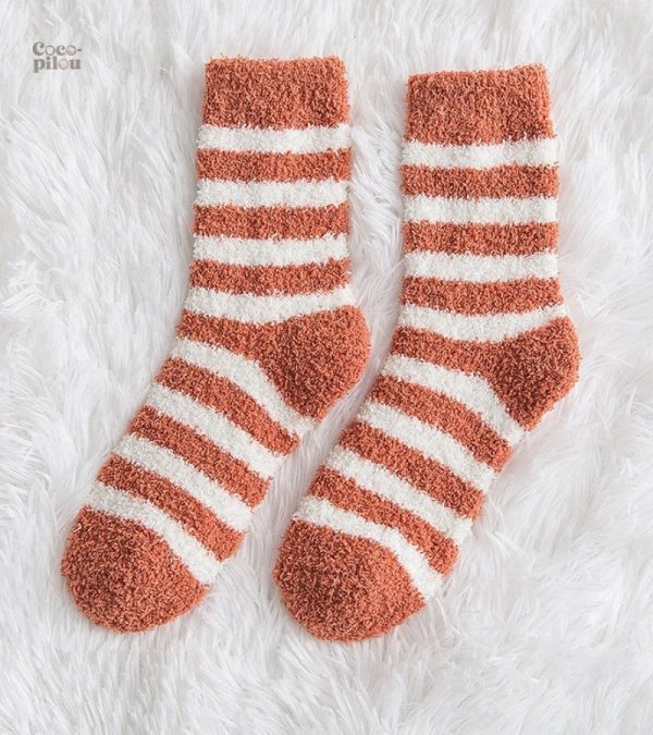 Chaussette Pilou Pilou orange pour femme, douce et confortable