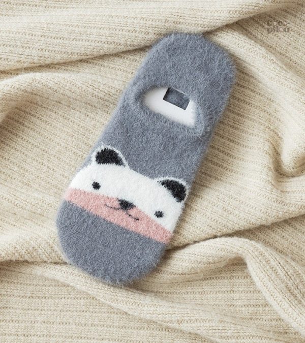 chaussette-pilou-pilou-panda-gris-1 Chaussettes Pilou Pilou panda gris pour femme
