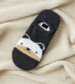 Chaussettes Pilou Pilou noir avec motif panda pour femmes