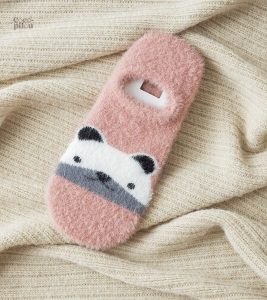 Chaussettes Pilou Pilou panda rose pour femme