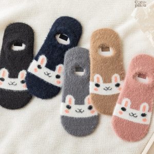 Variantes de chaussettes douces panda rose pour femme