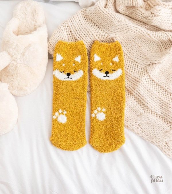 chaussette-pilou-pilou-renard-1 Chaussettes Pilou Pilou femme motif renard doux et confortable