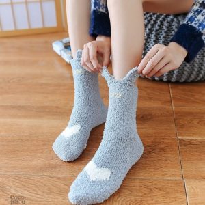 Chaussettes chaudes rigolotes Pilou Pilou pour femme