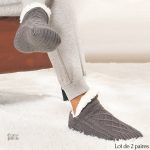 Chaussettes douces pour homme en pilou pilou confortable