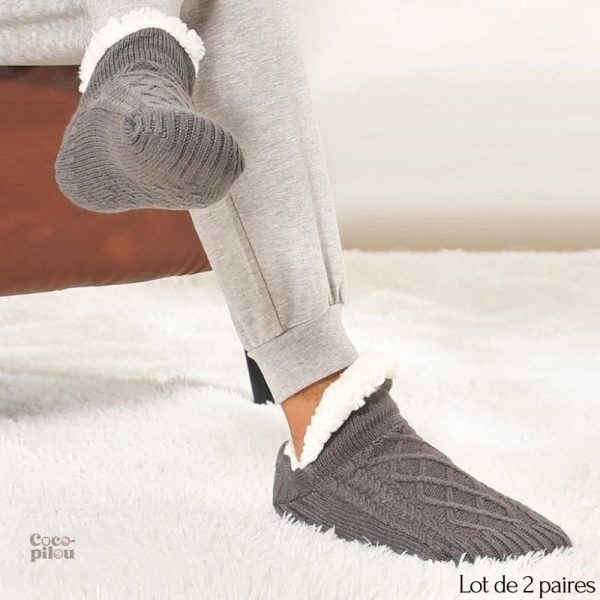 Chaussettes douces pour homme en pilou pilou confortable