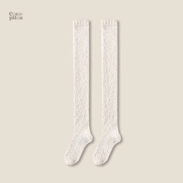 Chaussettes hautes en tissu pilou pilou pour un style décontracté