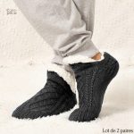 Chaussettes molletonnées homme confortables pour l'hiver