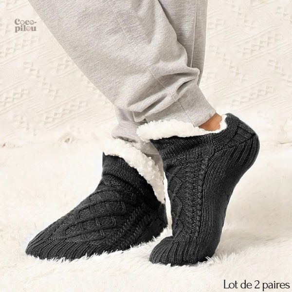 Chaussettes molletonnées homme confortables pour l'hiver