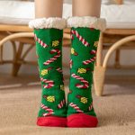 Chaussettes Pilou Pilou vertes pour Noël Femme