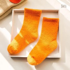 Chaussettes Pilou Pilou orange pour enfant