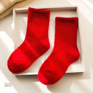 Chaussettes Pilou Pilou rouges pour enfants