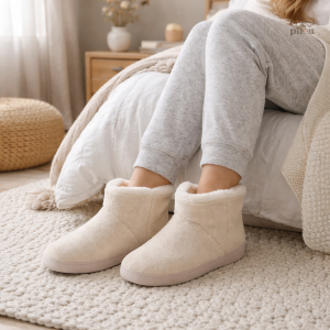 Chausson Pilou femme en tissu doux