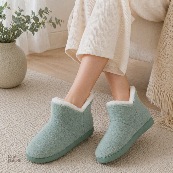 Chaussons doux Pilou Pilou pour femme, idéal pour l'intérieur