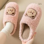 Chaussons femme en peluche doux et confortables pour l'hiver