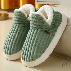 Chaussons fourrés pour femme, style Pilou Pilou