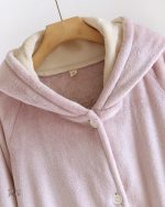 Chemise de nuit en tissu douillet pour femme