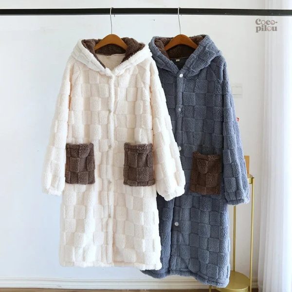 Chemise de nuit chaude pilou pilou pour femmes
