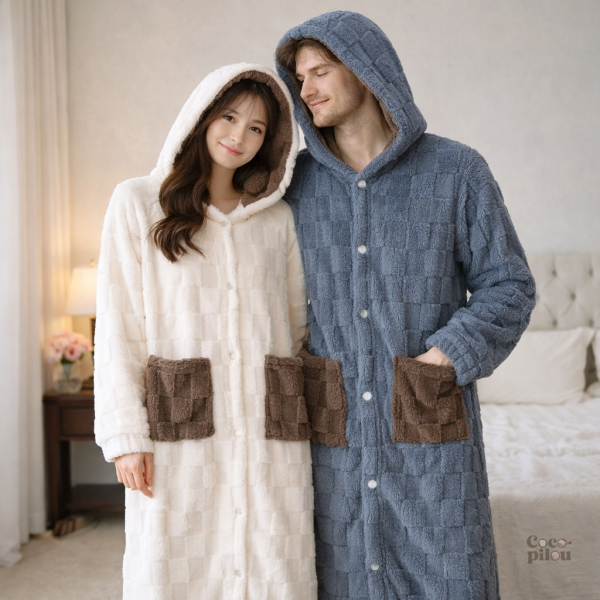 Chemise de nuit douce pilou pilou idéale pour l'hiver