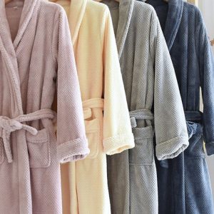 Vêtements chauds pour homme, chemise de nuit Pilou Pilou hiver