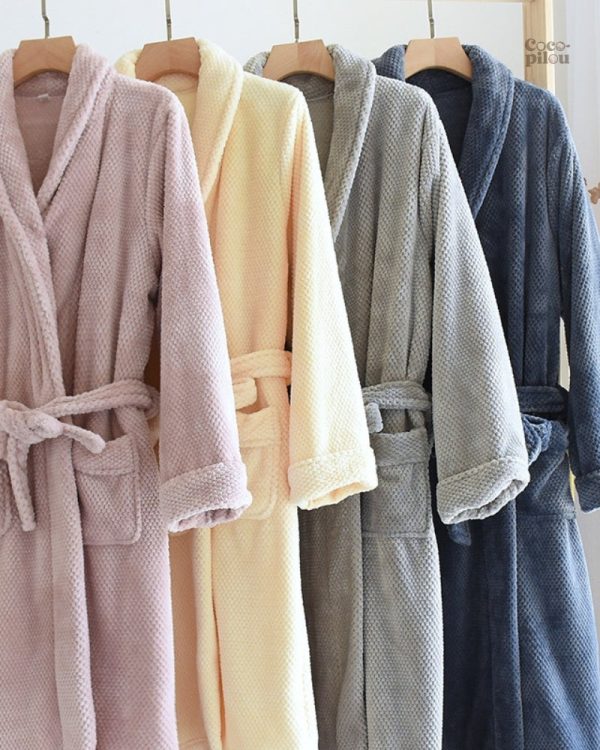 Vêtements chauds pour homme, chemise de nuit Pilou Pilou hiver