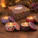 Bougies parfumées assorties pour une ambiance chaleureuse et relaxante
