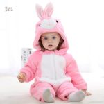 Combinaison lapin bébé en pilou pilou doux et confortable