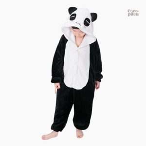 Combinaison polaire garçon en motif panda