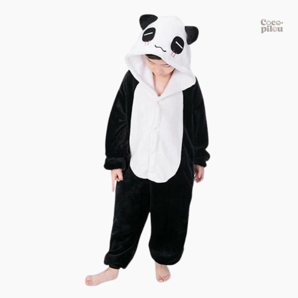 Combinaison polaire garçon en motif panda