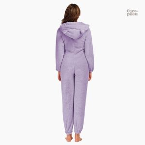 Pyjama polaire femme, style décontracté et doux au toucher