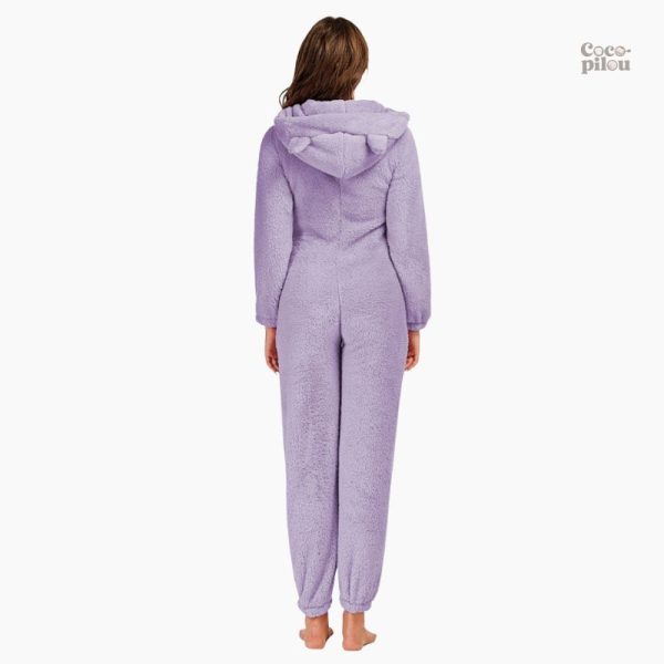 Pyjama polaire femme, style décontracté et doux au toucher