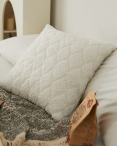 Coussin cocooning en duvet, parfait pour le salon